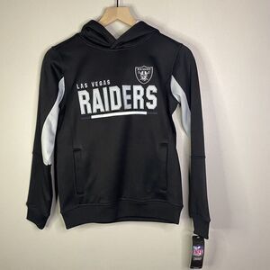 Las Vegas Raiders Youth MEDIUM NFL  Black Pullover‎ Hoodie NEW With Tags